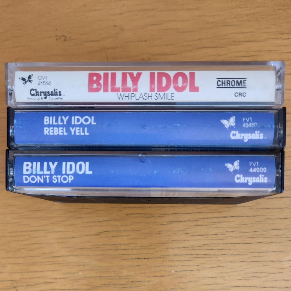 Billy Idol - 1980s Cassette Tapes (Lot of 3) 